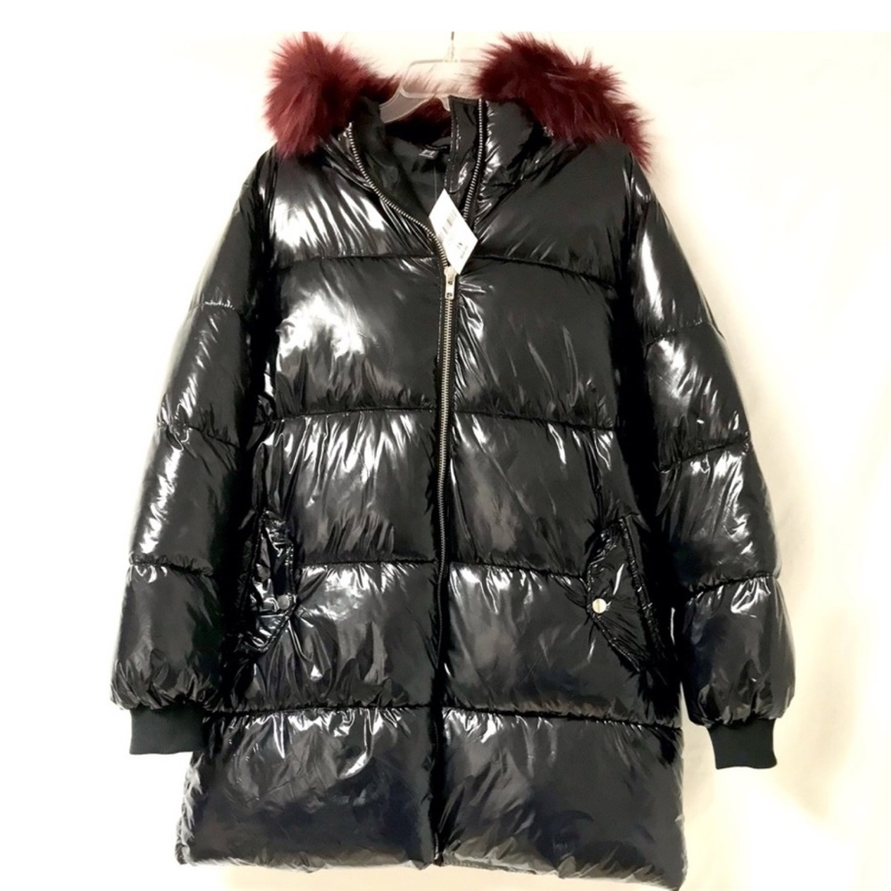 Forever 21 Black Long Puffer Coat